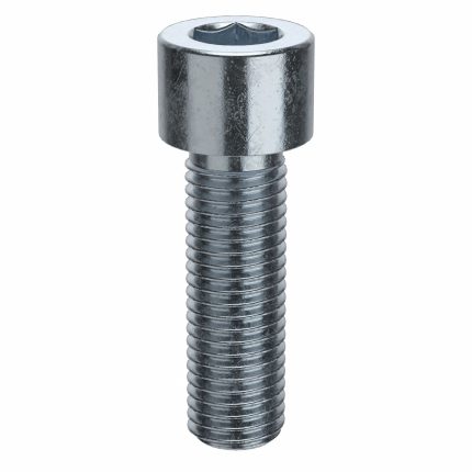 Socket Head Cap Screw: 5/16"-24 Thread Size, 1 in Lg, Std, Zinc Plated, Steel, 1/4 in Drive, 50 PK