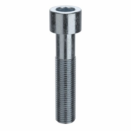 Socket Head Cap Screw: 3/8"-24 Thread Size, 1 3/4 in Lg, Std, Zinc Plated, Steel, 25 PK
