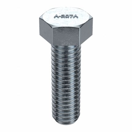 Hex Tap Bolt: Steel, A307A, Zinc Plated, 3/8"-16, Coarse, 1 1/2 in lg, Globally Sourced, Inch, 50 PK