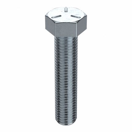 Hex Tap Bolt: Steel, Grade 5, Zinc Plated, 3/4"-10, Coarse, 3 1/2 in lg, Globally Sourced, 5 PK
