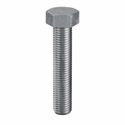 Hex Tap Bolt: Steel, Grade 5, Zinc Plated, 1"-8, Coarse, 5 in lg, Globally Sourced, Inch, 5 PK