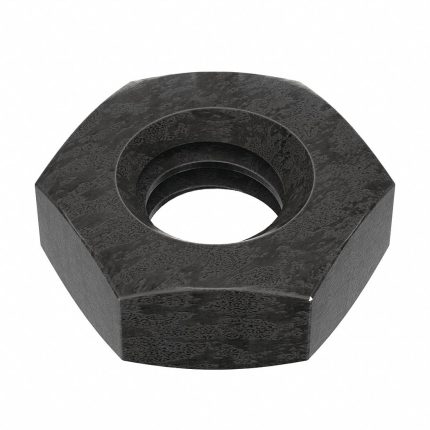 Jam Nut: 1/4"-20 Thread, 7/16 in Hex Wd, 5/32 in Hex Ht, Steel, Grade A, Black Oxide, 100 PK
