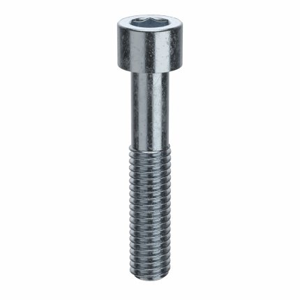 Socket Head Cap Screw: 3/8"-16 Thread Size, 2 in Lg, Std, Zinc Plated, Steel, 5/16 in Drive, 250 PK
