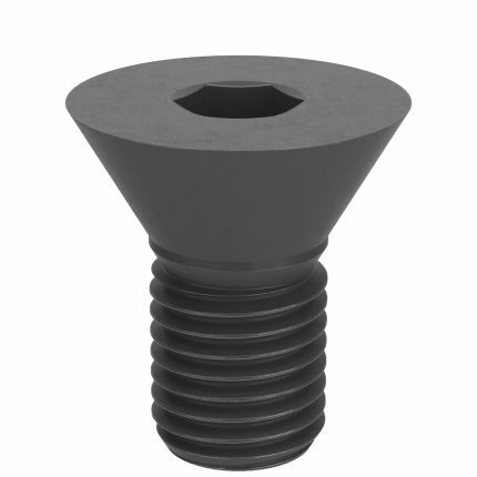 Socket Flat Head Screw: M16-2 Thread Size, 25 mm Lg, Flat, Black Oxide, Steel, Class 10.9, 25 PK