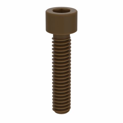 Socket Head Cap Screw: #8-32 Thread Size, 3/4 in Lg, Std, Plain, PEEK, Not Graded, 10 PK