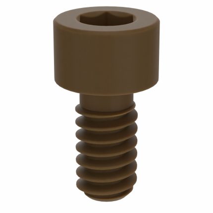 Socket Head Cap Screw: #10-24 Thread Size, 3/8 in Lg, Std, Plain, PEEK, Not Graded, 10 PK