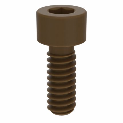 Socket Head Cap Screw: #10-24 Thread Size, 1/2 in Lg, Std, Plain, PEEK, Not Graded, 10 PK