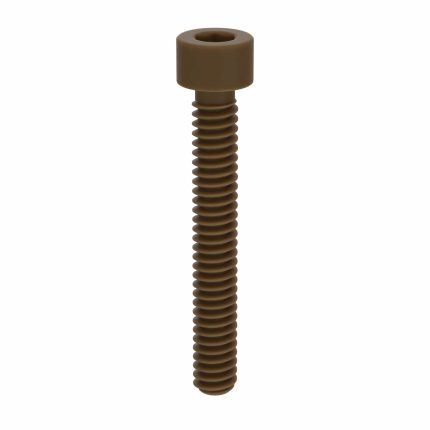 Socket Head Cap Screw: #10-24 Thread Size, 1 3/8 in Lg, Std, Plain, PEEK, Not Graded, 10 PK