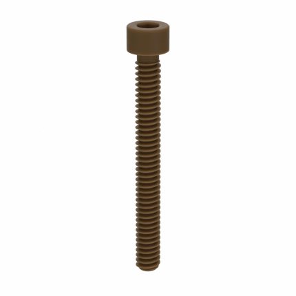 Socket Head Cap Screw: #10-24 Thread Size, 1 3/4 in Lg, Std, Plain, PEEK, Not Graded, 10 PK