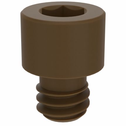 Socket Head Cap Screw: 1/4"-20 Thread Size, 1/4 in Lg, Std, Plain, PEEK, Not Graded, 10 PK