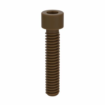Socket Head Cap Screw: 1/4"-20 Thread Size, 1 1/4 in Lg, Std, Plain, PEEK, Not Graded, 10 PK