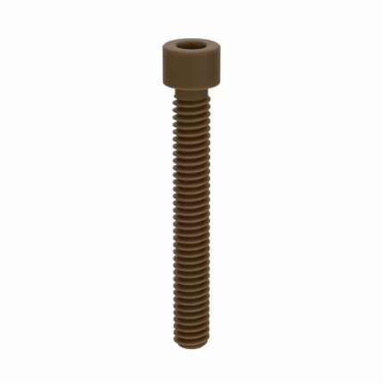Socket Head Cap Screw: 1/4"-20 Thread Size, 1 7/8 in Lg, Std, Plain, PEEK, Not Graded, 10 PK