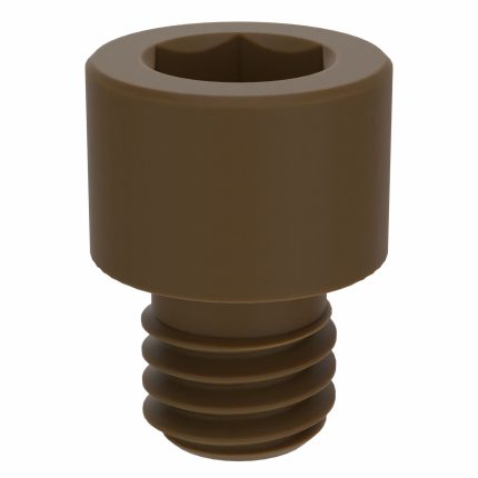 Socket Head Cap Screw: 3/8"-16 Thread Size, 3/8 in Lg, Std, Plain, PEEK, Not Graded, 10 PK