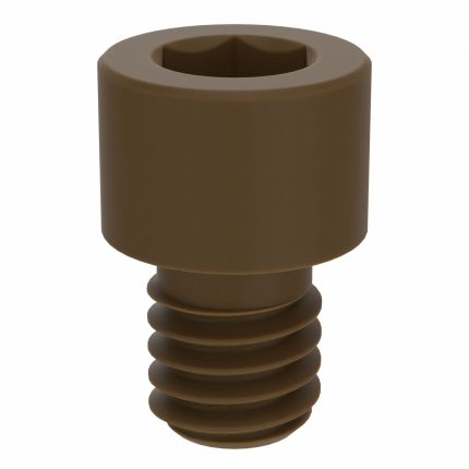 Socket Head Cap Screw: 5/16"-18 Thread Size, 3/8 in Lg, Std, Plain, PEEK, Not Graded, 10 PK