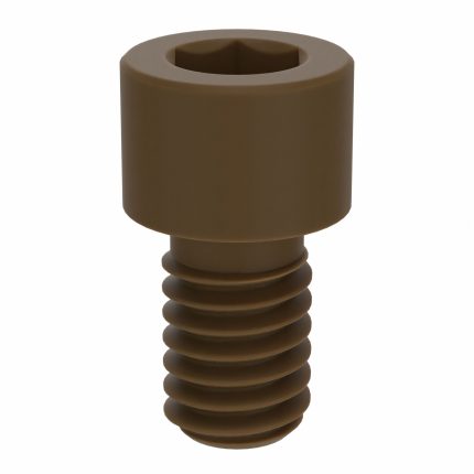 Socket Head Cap Screw: 5/16"-18 Thread Size, 1/2 in Lg, Std, Plain, PEEK, Not Graded, 10 PK