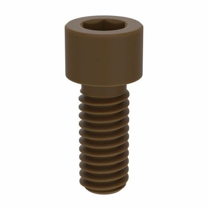Socket Head Cap Screw: 5/16"-18 Thread Size, 3/4 in Lg, Std, Plain, PEEK, Not Graded, 10 PK