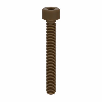 Socket Head Cap Screw: M3-0.5 Thread Size, 25 mm Lg, Std, Plain, PEEK, Not Graded, 10 PK