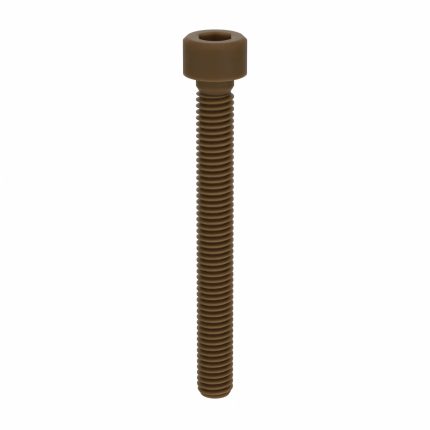 Socket Head Cap Screw: M6-1 Thread Size, 55 mm Lg, Std, Plain, PEEK, Not Graded, 5 mm Drive, 10 PK