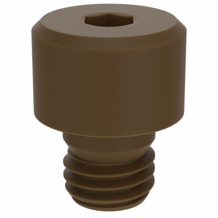 Socket Head Cap Screw: M10-1.5 Thread Size, 10 mm Lg, Std, Plain, Glass-Filled PEEK, 10 PK