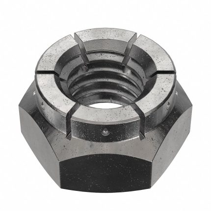 Lock Nut: Flex Top, 3/8"-16 Thread Size, Steel, Grade 2, Black Oxide, 5/8 in Hex Wd, 100 PK