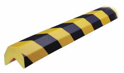 Corner Guard: Polyurethane Foam, Pentagon Shape, 24 in Overall Lg, 1.4 in Overall Thick, Adhesive