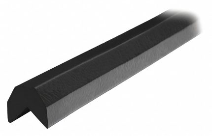 Corner Guard: Polyurethane Foam, Pentagon Shape, 24 in Overall Lg, 1.4 in Overall Thick, Black