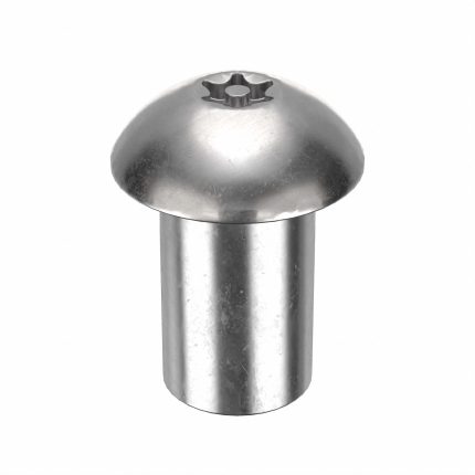 Binding Post: 1/2"-13 Thread Size, 1 in Brl Lg, 5/8 in Brl Dia, 18-8 Stainless Steel, Plain