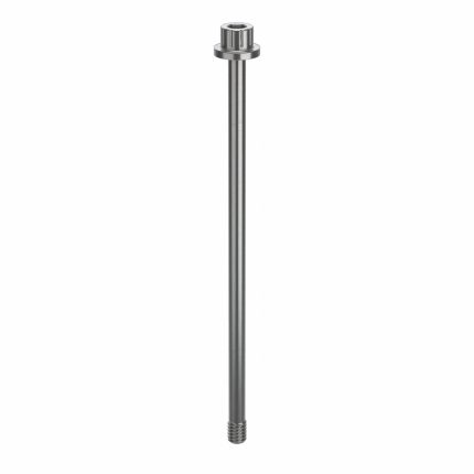 Socket Head Cap Screw: #8-32 Thread Size, 3 7/16 in Lg, Flanged Std, Plain, Stainless Steel, 630