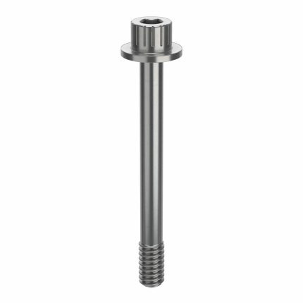 Socket Head Cap Screw: 1/4"-20 Thread Size, 2 5/16 in Lg, Flanged Std, Plain, Stainless Steel, 630