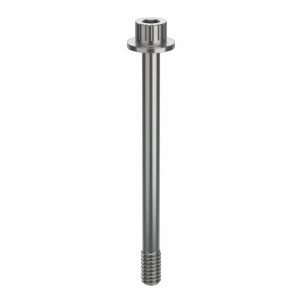 Socket Head Cap Screw: 1/4"-20 Thread Size, 3 1/16 in Lg, Flanged Std, Plain, Stainless Steel, 630