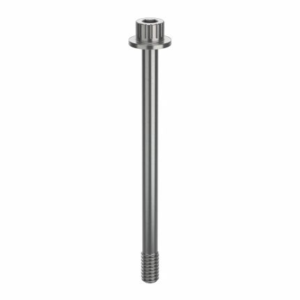 Socket Head Cap Screw: 1/4"-20 Thread Size, 3 7/16 in Lg, Flanged Std, Plain, Stainless Steel, 630