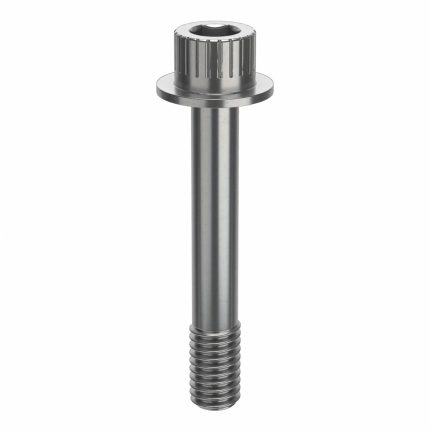 Socket Head Cap Screw: 3/8"-16 Thread Size, 2 3/8 in Lg, Flanged Std, Plain, Stainless Steel, 630