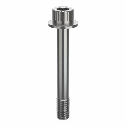 Socket Head Cap Screw: 3/8"-16 Thread Size, 2 3/4 in Lg, Flanged Std, Plain, Stainless Steel, 630