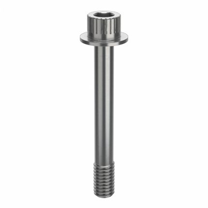 Socket Head Cap Screw: 3/8"-16 Thread Size, 2 7/8 in Lg, Flanged Std, Plain, Stainless Steel, 630