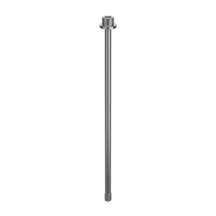Socket Head Cap Screw: #8-32 Thread Size, 4 3/16 in Lg, Flanged Std, Plain, Stainless Steel, 18-8