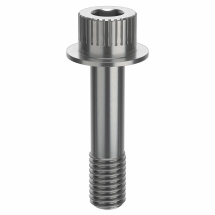 Socket Head Cap Screw: 1/2"-13 Thread Size, 2 1/8 in Lg, Flanged Std, Plain, Stainless Steel, 18-8