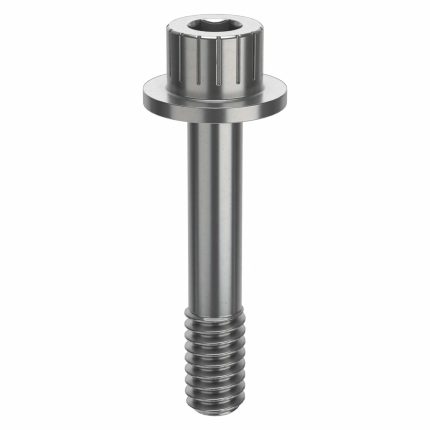 Socket Head Cap Screw: 1/4"-20 Thread Size, 1 5/16 in Lg, Flanged Std, Plain, Stainless Steel, 18-8