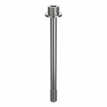 Socket Head Cap Screw: 1/4"-20 Thread Size, 3 1/16 in Lg, Flanged Std, Plain, Stainless Steel, 18-8