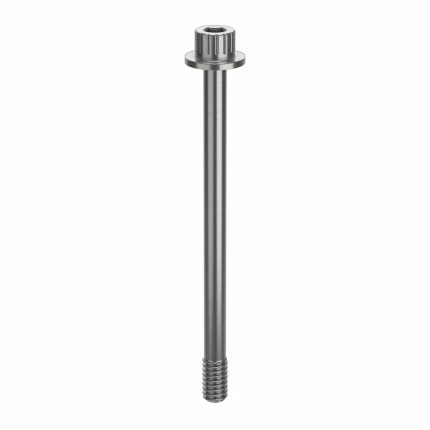 Socket Head Cap Screw: 1/4"-20 Thread Size, 3 7/16 in Lg, Flanged Std, Plain, Stainless Steel, 18-8