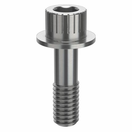 Socket Head Cap Screw: 3/8"-16 Thread Size, 1 1/4 in Lg, Flanged Std, Plain, Stainless Steel, 18-8