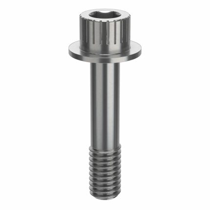 Socket Head Cap Screw: 3/8"-16 Thread Size, 1 3/4 in Lg, Flanged Std, Plain, Stainless Steel, 18-8