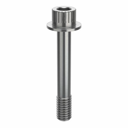Socket Head Cap Screw: 3/8"-16 Thread Size, 2 3/8 in Lg, Flanged Std, Plain, Stainless Steel, 18-8