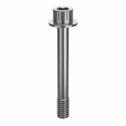 Socket Head Cap Screw: 3/8"-16 Thread Size, 2 7/8 in Lg, Flanged Std, Plain, Stainless Steel, 18-8