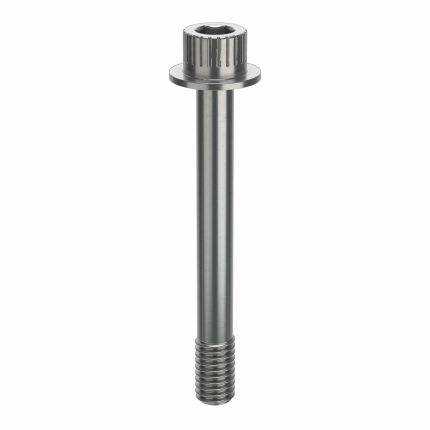 Socket Head Cap Screw: 3/8"-16 Thread Size, 3 1/8 in Lg, Flanged Std, Plain, Stainless Steel, 18-8