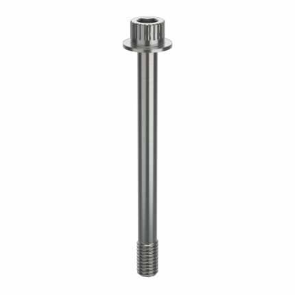 Socket Head Cap Screw: 3/8"-16 Thread Size, 4 1/8 in Lg, Flanged Std, Plain, Stainless Steel, 18-8