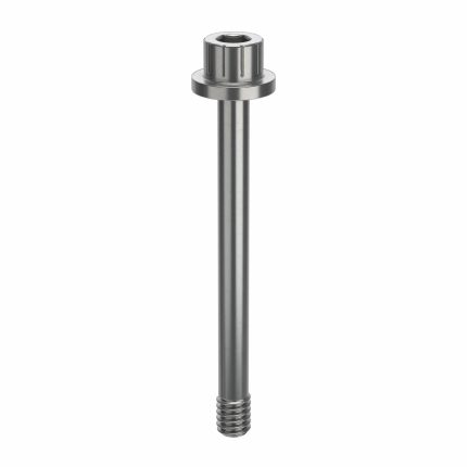 Socket Head Cap Screw: #8-32 Thread Size, 1 11/16 in Lg, Flanged Std, Plain, Stainless Steel, 316