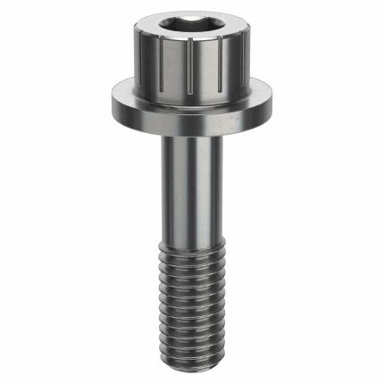 Socket Head Cap Screw: #10-32 Thread Size, 3/4 in Lg, Flanged Std, Plain, Stainless Steel, 316