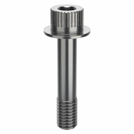 Socket Head Cap Screw: 1/2"-13 Thread Size, 2 3/8 in Lg, Flanged Std, Plain, Stainless Steel, 316