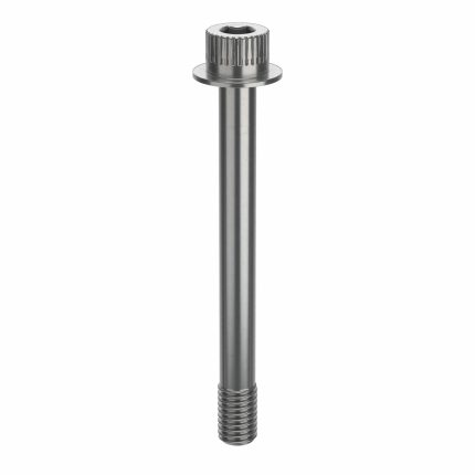 Socket Head Cap Screw: 1/2"-13 Thread Size, 4 3/4 in Lg, Flanged Std, Plain, Stainless Steel, 316