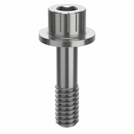 Socket Head Cap Screw: 1/4"-20 Thread Size, 15/16 in Lg, Flanged Std, Plain, Stainless Steel, 316